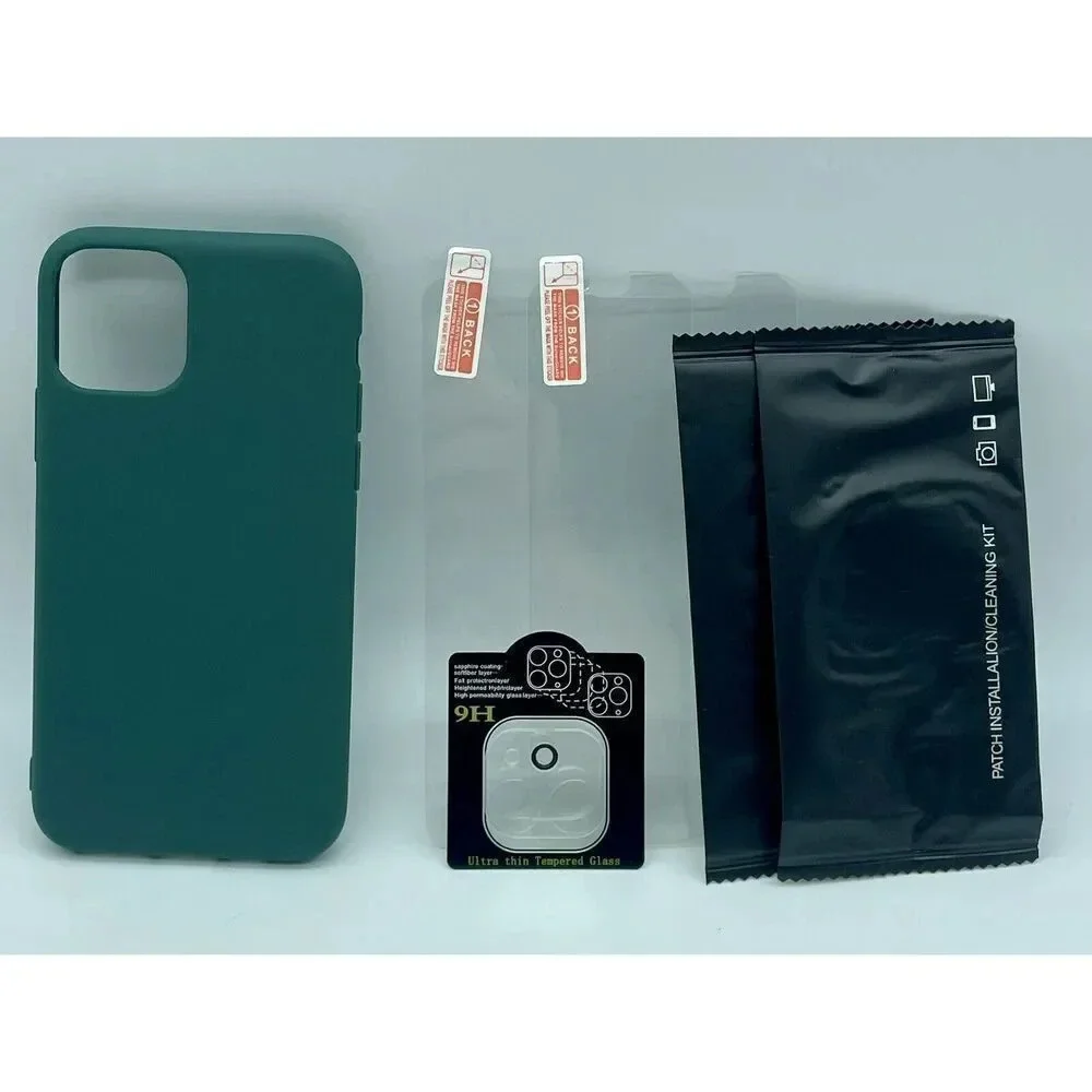 Soft Silicone Case Compatible With iPhone 14 Pro 5.8 Inch Midnight‎ Green